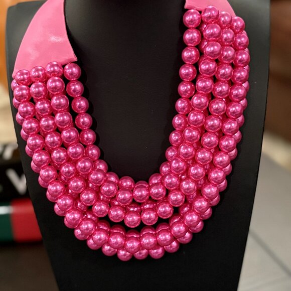 NEW - 5 Row SHIMMER Beaded Magentic Close Statement Beads Necklaces - Picture 9 of 15